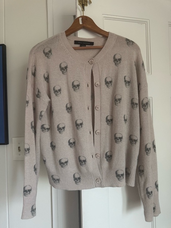 Skull Cashmere Sweaters - Skull Cashmere Crewneck Sweater in Beige